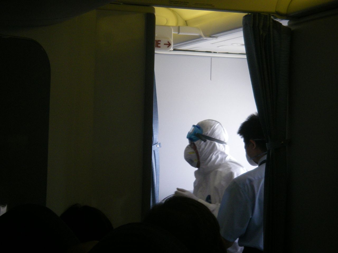 quarantine officials on board