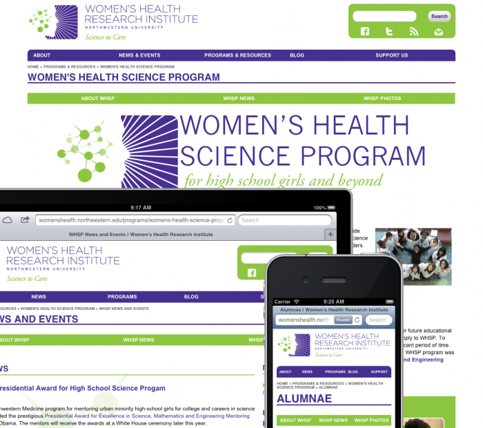 WHSP Website on iPad, iPhone and desktop